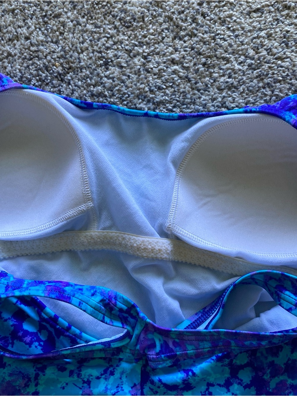 Speedo Women's One-Piece Swimsuit in Blue and Purple Print - Picture 5 of 5